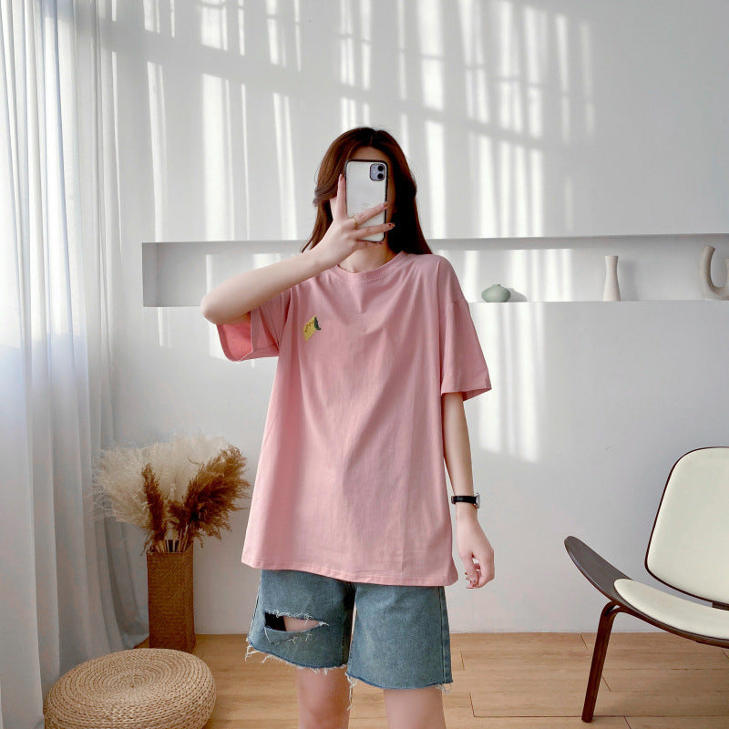 Maternity Nursing T-Shirt Top 98% Cotton Mother Nursing Tees Breastfeeding T Shirt for Pregnant Women Summer Pregnancy Top Wear