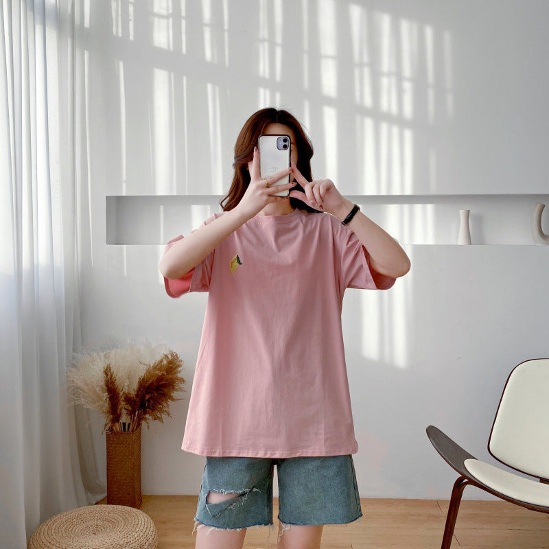 Maternity Nursing T-Shirt Top 98% Cotton Mother Nursing Tees Breastfeeding T Shirt for Pregnant Women Summer Pregnancy Top Wear