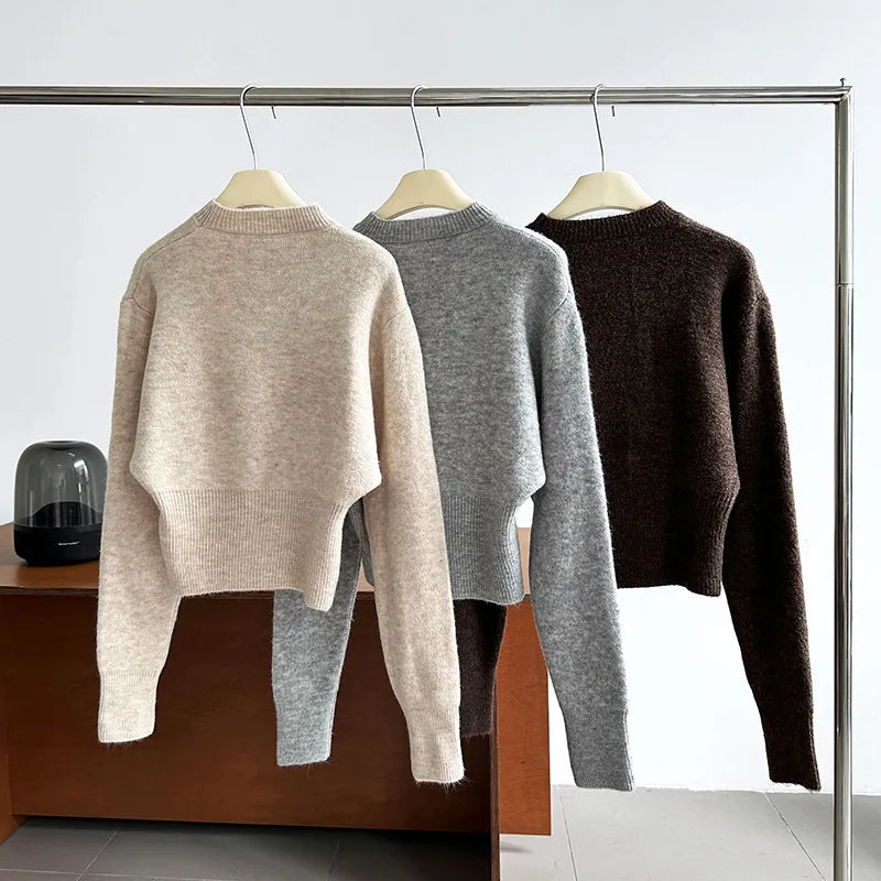 Sweater Women Winter Pullover Girls Sweater Oversize Knitting Tops Vintage Long Sleeve Fall Female Knitted Outerwear Warm Pull