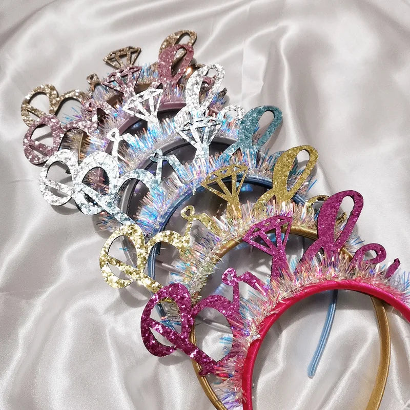 Bride To Be Headband Bach Bachelorette Hen Party Bridal Shower Wedding Engagement Rehearsal Dinner Decoration Party Supplies