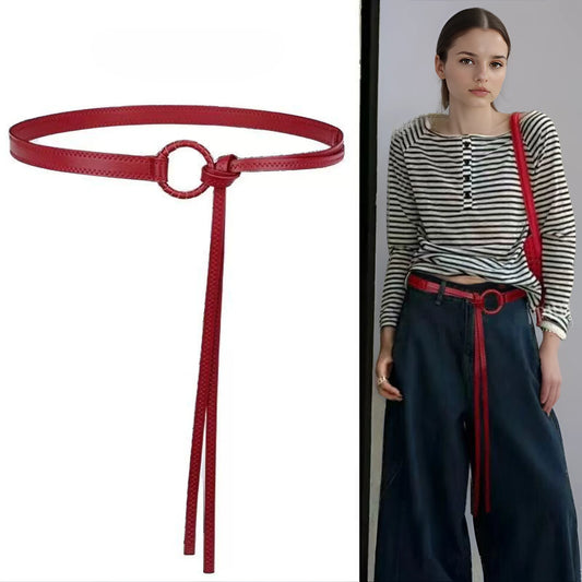 Elegant and fashionable women's waist belt - a variety of colors woven design rope belt, tied luxurious multifunctional belt, ad