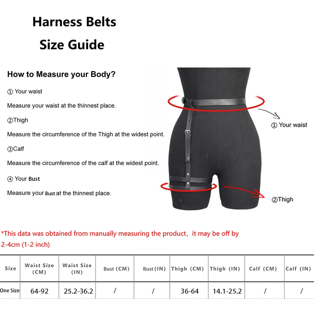 Women Fashion Belt street style Casual Decoration Thigh Belts Cool Punk Side Belts Womens Gothic Waistband Clothing Accessories