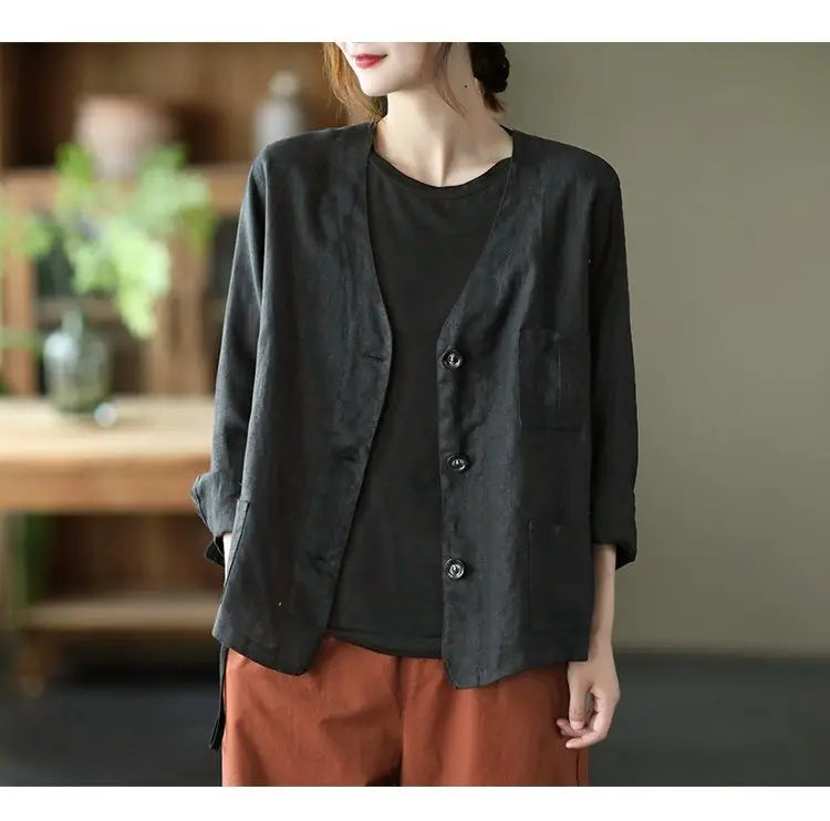 Jackets Women Retro Loose Design All-match Korean Style Leisure Minimalist Pure Female Popular Classic Basic Autumn Streetwear