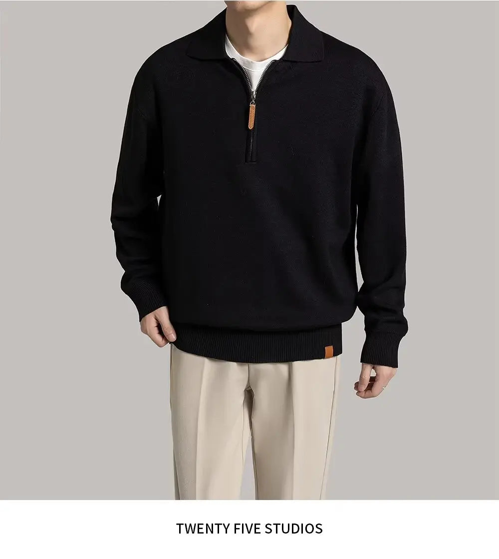 Sweater Men Spring Autumn Pullover Knit Knitwear Male Coat Mens Jumpers for Men Korean Reviews Clothes Men's Sweaters Ami Jersey