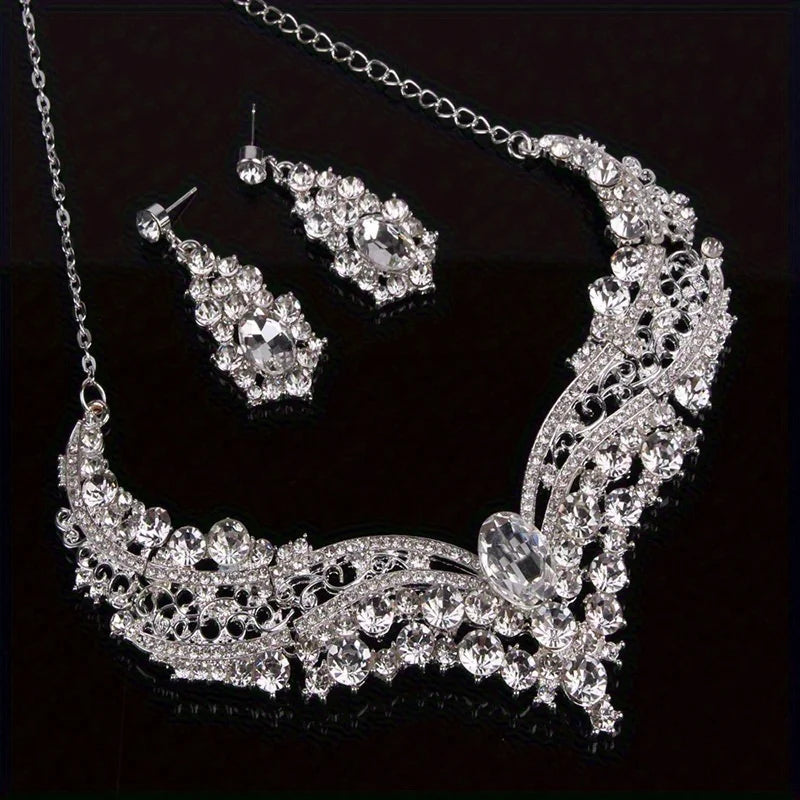 Jewelry Jewelry Sets Necklace Set Women's Geometric Earrings Wedding Bridal Jewelry For Brides