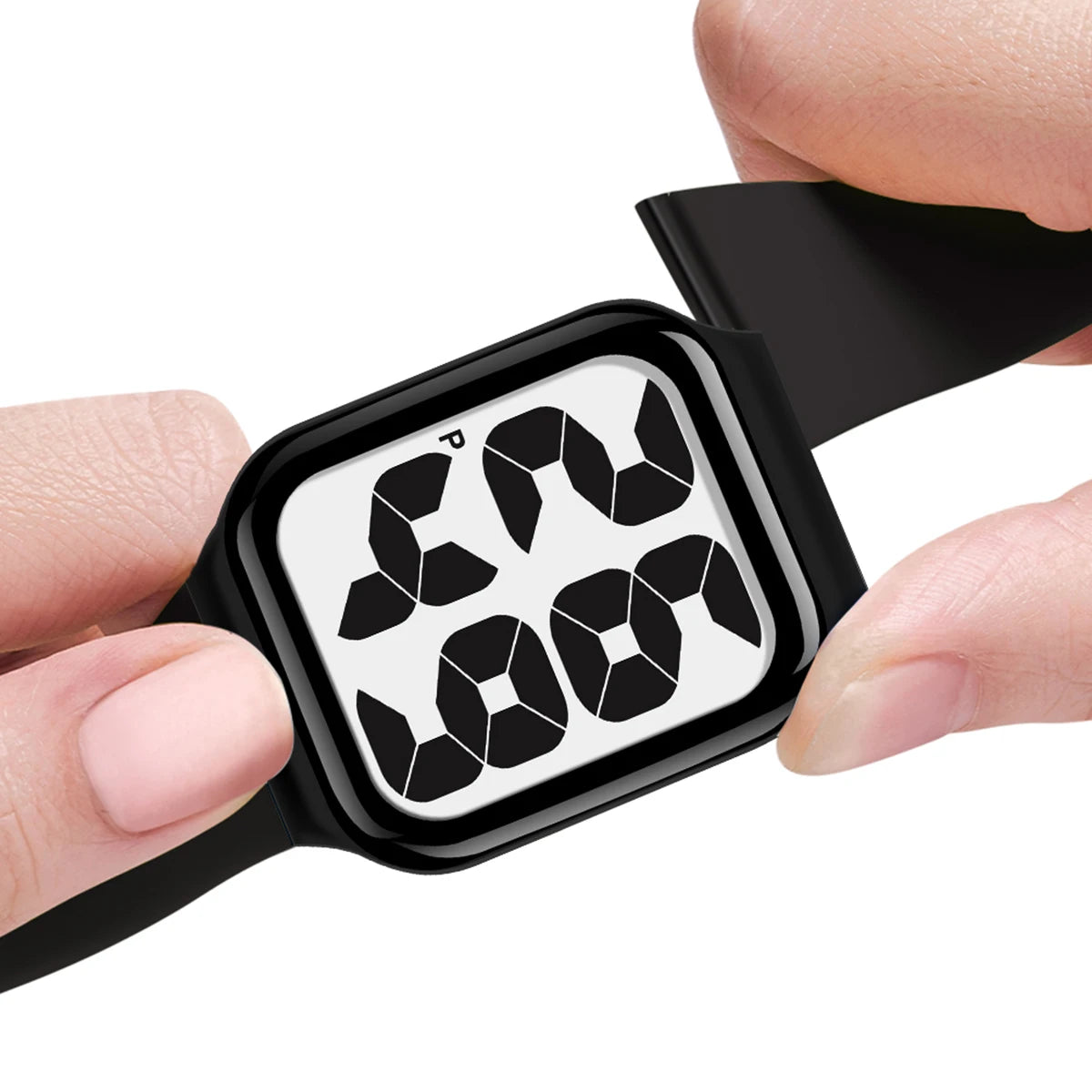 Men's and women's fashionable casual electronic watch with large dial, large numbers, minimalist design, waterproof watch