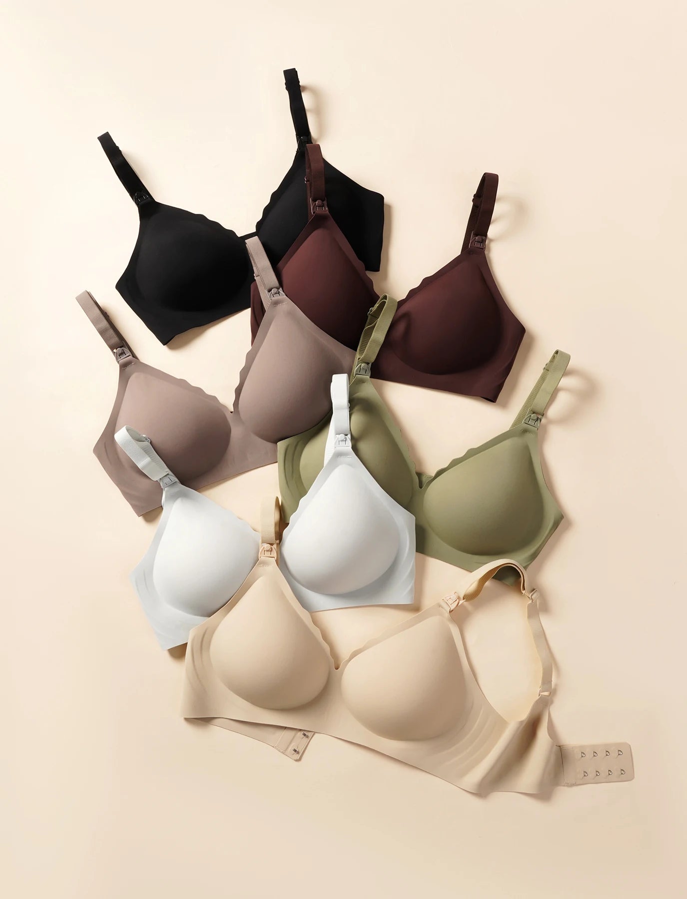 Maternity bra with push-up front to prevent sagging Seamless breathable and comfortable nursing push-up bra