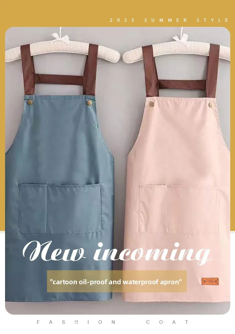 Kitchen Waterproof And Oil-resistant Apron, Work Uniform For Both Men And Women In The Catering Industry, Customizable Logo Prin