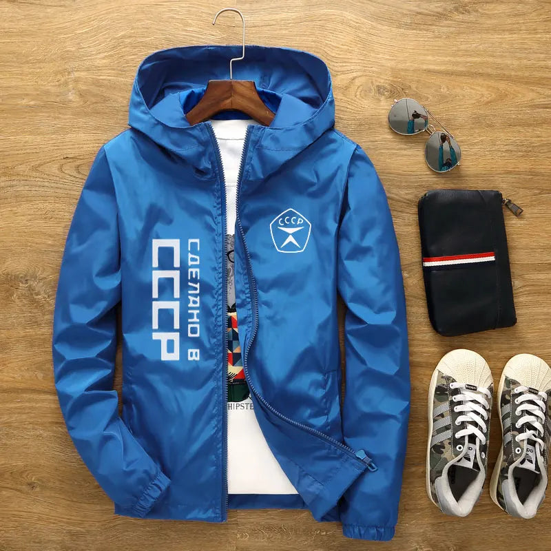 Jacket men/womens CCCP USSR Soviet Union KGB Moscow casual hooded bomber spring autumn windbreaker sportswear men's jacke