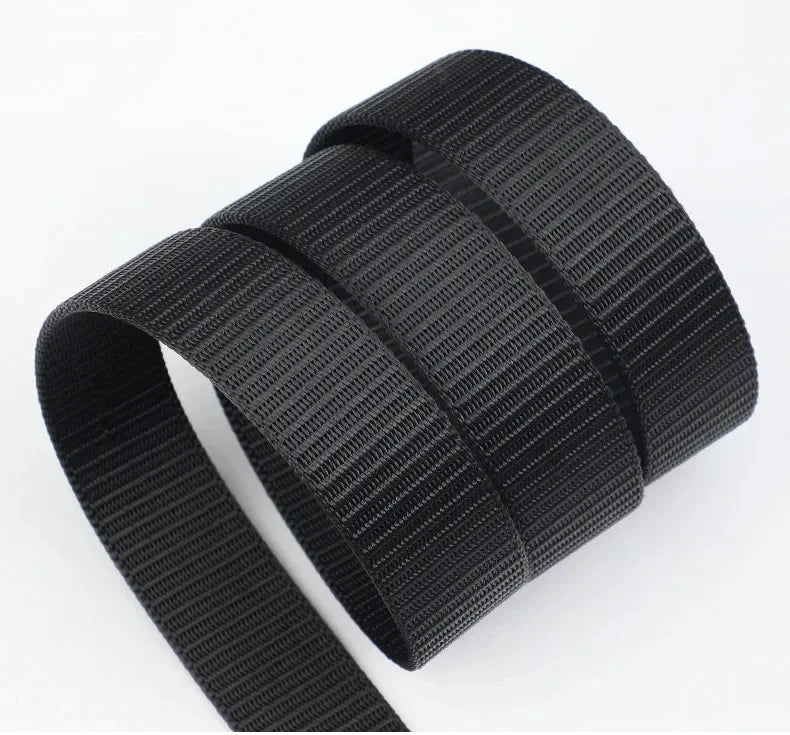 Men's Belt Outdoor Leisure Sports Belt Toothless Quick Release Automatic Buckle Quality Black Belt