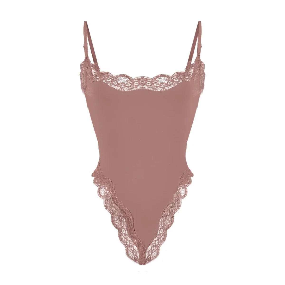 Women Lace Bodysuit Sexy Square Neck Sleeveless Cami High Leg Thong Bodysuit Body Suits Tank Tops Leotard Going Out