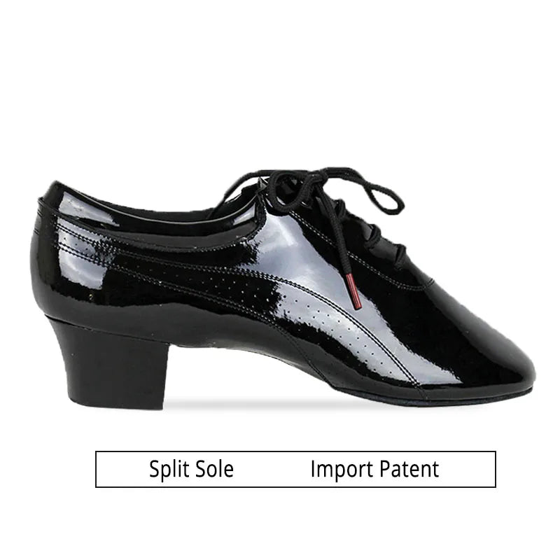 BD Dance Men Latin Dance Shoes 424 Split Outsole Soft Leather Professional Dancesport Shoe Elastic Heel Ballroom Dancing Shoes