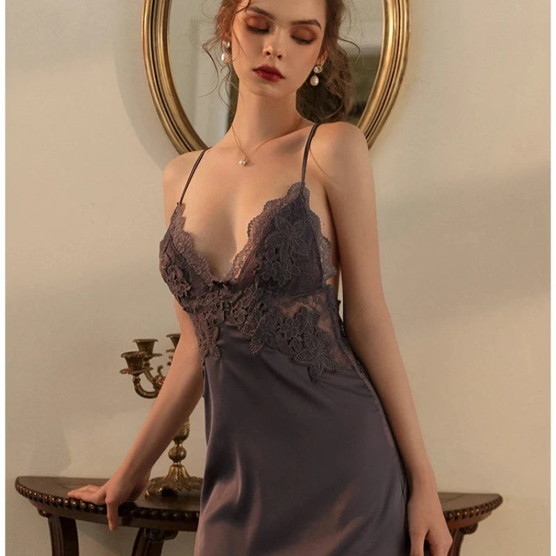 Sexy lingerie Backless Nightdress Womens Kawaii Clothes Pajamas Night Sleeping Dress lingerie femme sexy erotique porno extreme