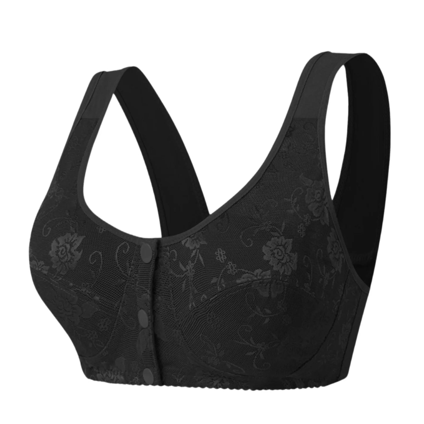 Women'S Front-Clasp Bra Lace Print Vest Design Comfortable Without Underwire Suitable Daily Wear All Season Everyday Home Scenes