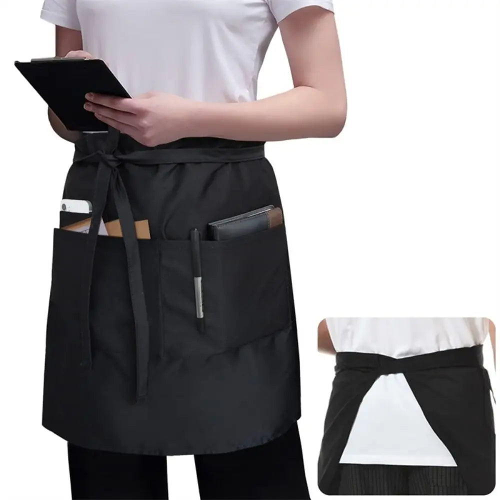 Kitchen Chef Apron Half Body Coffee House Working Aprons Restaurant Kitchen Work Wear Abrasion Resistant Thick Apron
