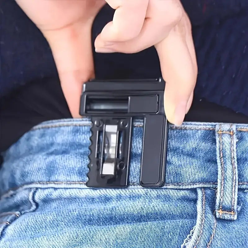 Trouser Waist Folding Belt Buckle Adjustable Waist Shrink Clip Waistline Adjustment Buckle Lightweight Metal Waistband Belt Clip