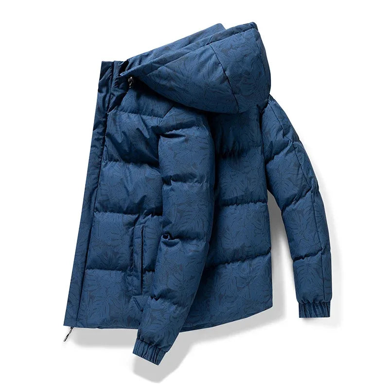 Men's coat  winter cotton padded jacket with hood  warm camouflage  thickened and down down cotton padded jacket