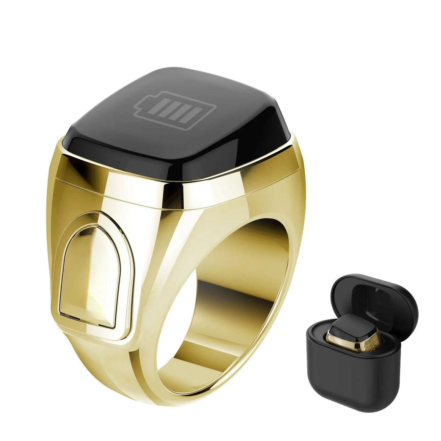 Metal Ring with Charging Compartment, Digital Display Counting, Smart Ring, Bluetooth Electronic Finger Counter