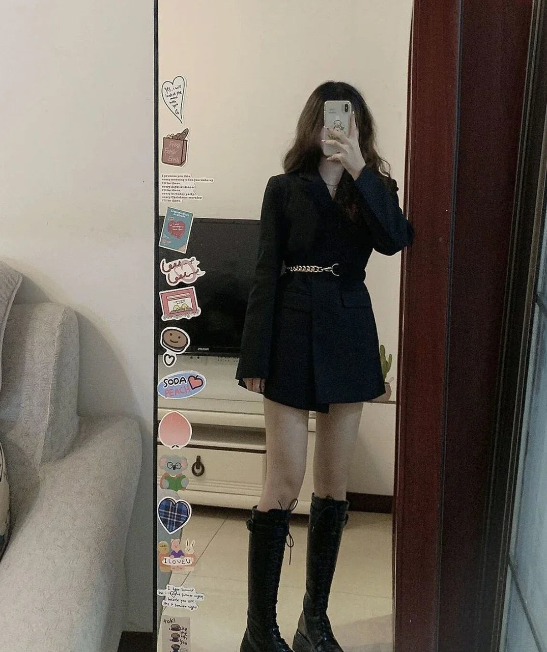 Blazer Woman Jacket Black Over Long Outerwears Dress Coats For Women Clothes Slim Modern Bags On Offer With Premium New In