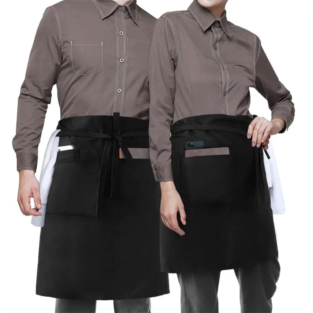 Kitchen Chef Apron Half Body Coffee House Working Aprons Restaurant Kitchen Work Wear Abrasion Resistant Thick Apron