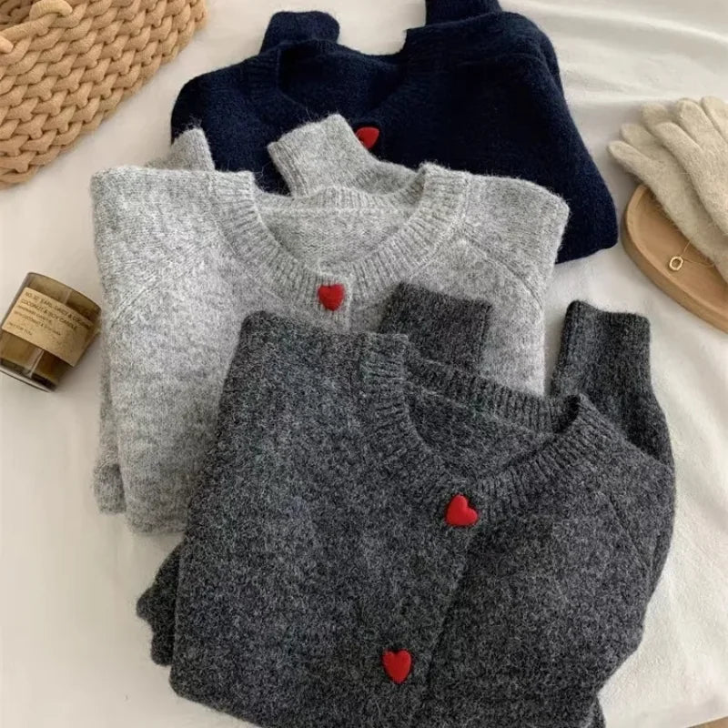 Sweater Jacket for Women Early Autumn Knitted Cardigan with Loose Tops