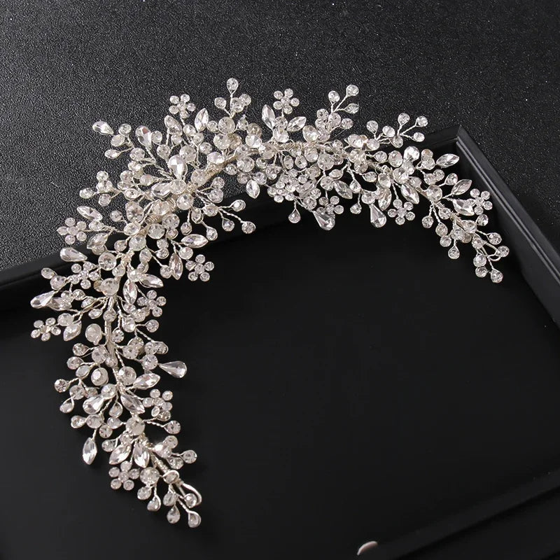 Crystal Headbands Bridal Wedding Headbands Tiaras Hairbands For Women Bride Bridal Wedding Hair Accessories Jewelry Band Gift