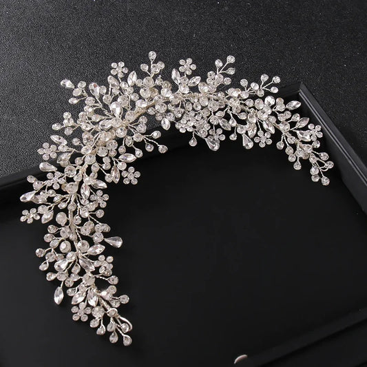 Crystal Headbands Bridal Wedding Headbands Tiaras Hairbands For Women Bride Bridal Wedding Hair Accessories Jewelry Band Gift