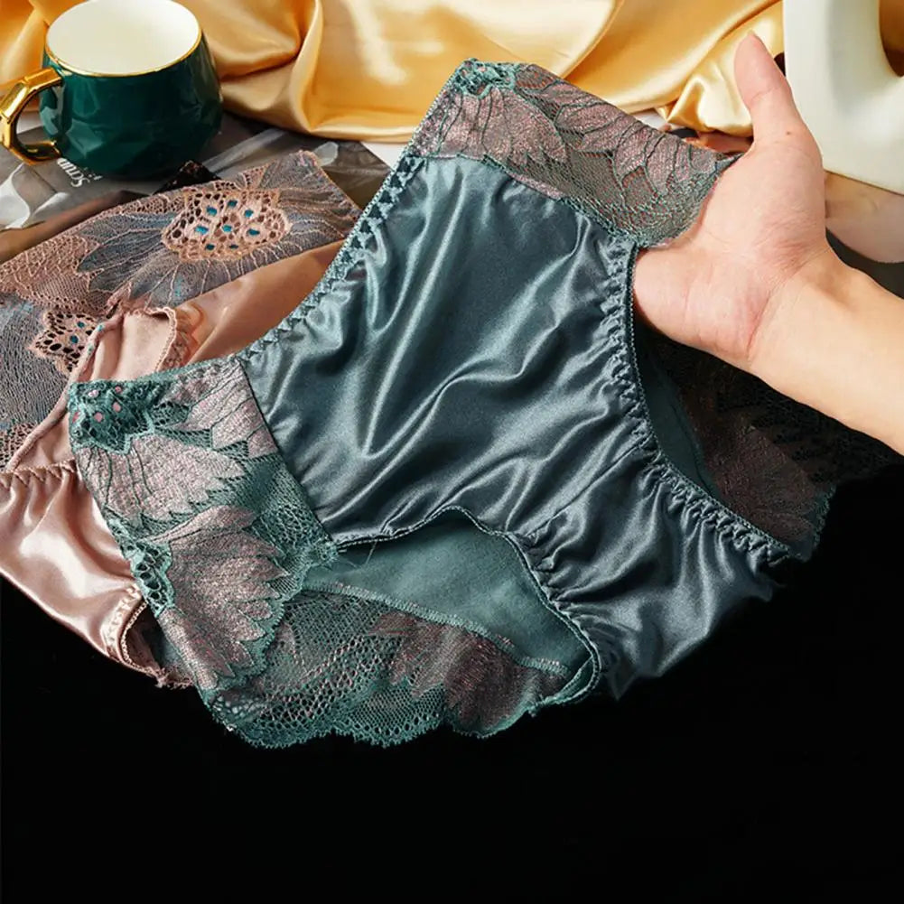 Women Seamless Panties Comfortable Seamless Panty for Women Elegant Lace Embroidered Women's Panties with Soft for Ladies