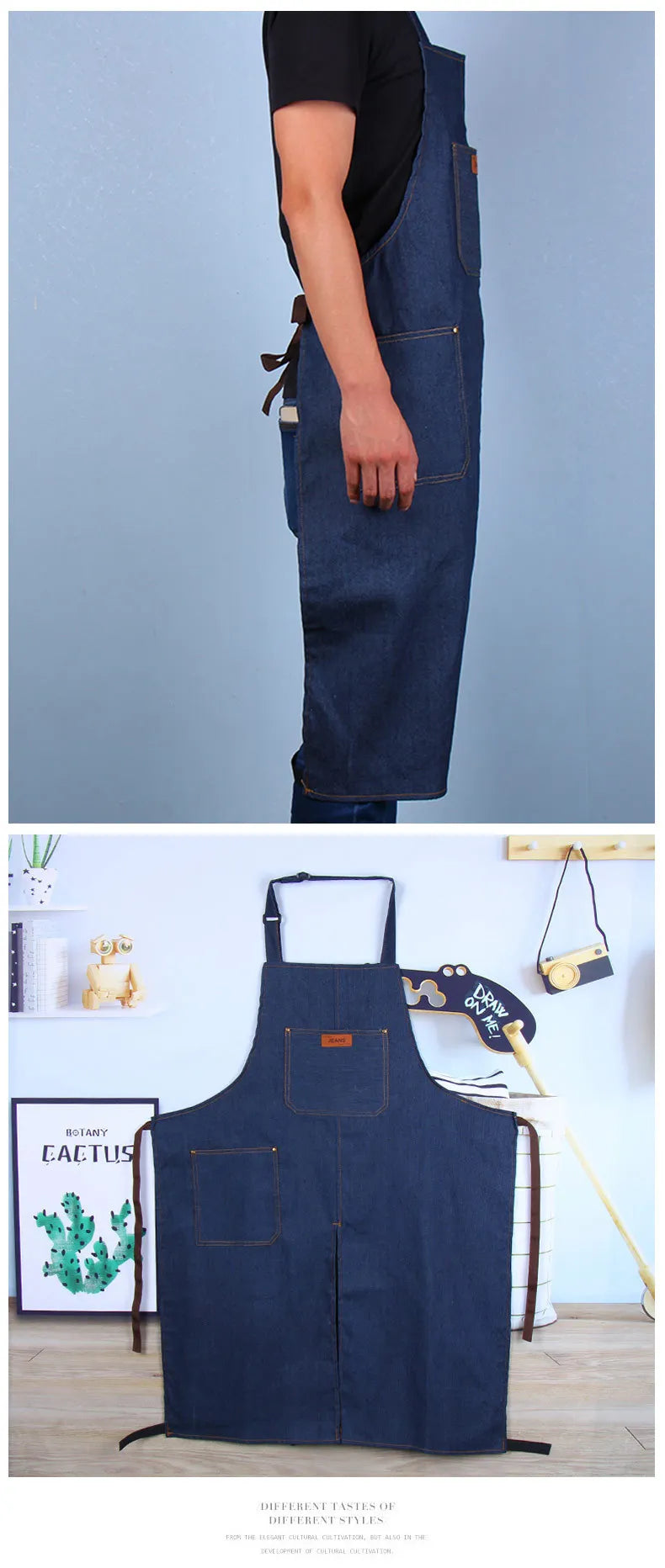 Kitchen Apron For Home Use – Waterproof Thin Design Coffee Shop & Bubble Tea Store Professional Apron High-end Unisex Workwea