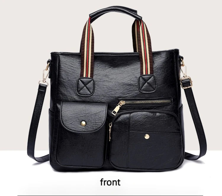 Women's Handbag Women's Shoulder Bag Fashion Purse Vintage Leather Bag Large Capacity Handbag Inclined Shoulder Bag Mom's Bag
