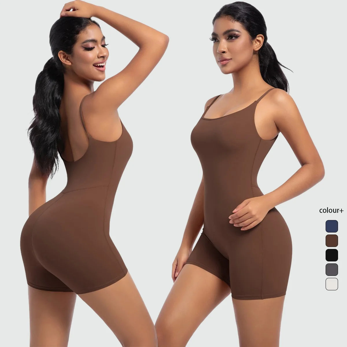 Women Bodysuits Women Strappy Romper Seamless Jumpsuit Romper Backless Set Fitness Bodysuit  Hip Lift One-piece Sports Bodysuit