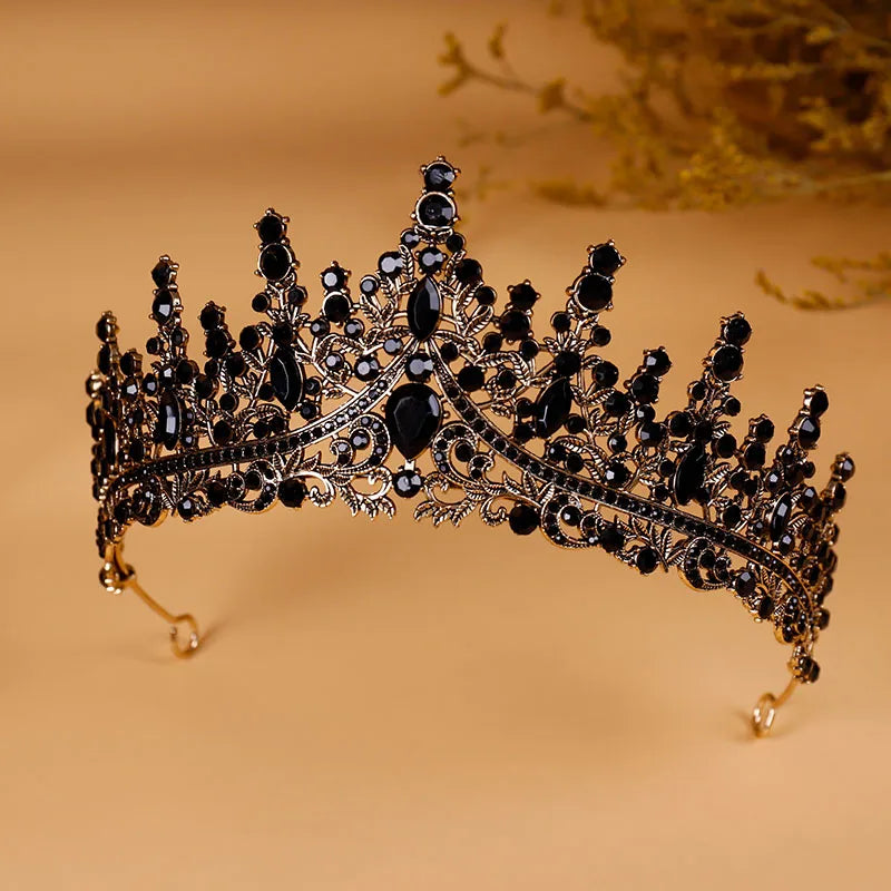 Bridal Headwear - A Golden Lady Fashion Wedding Crown, Rhinestone Classic Princess Tiaras