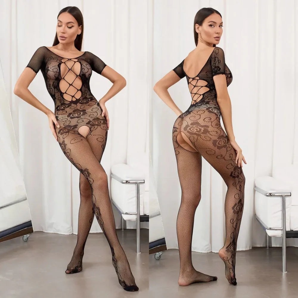 Sexy Women Costumes Fetish Lingerie Teddies Bodysuits Hot Erotic Lingerie Body Suit Elasticity Mesh Body Bodystocking Body Suit