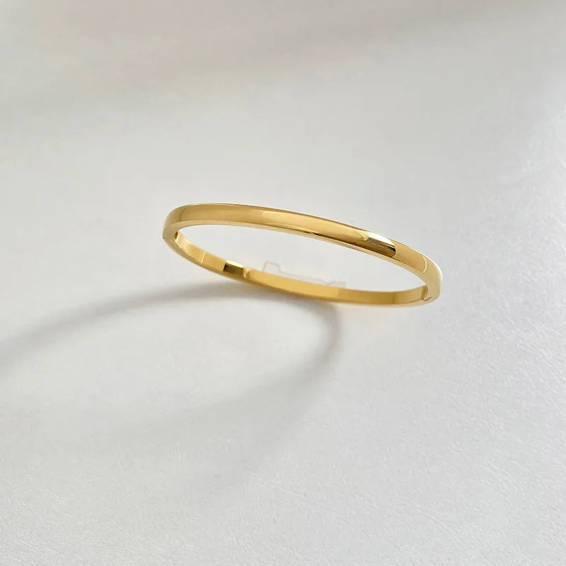 Stainless steel bangles for women minimalist simple bangles stainless steel jewelry new in non tarnish 2024