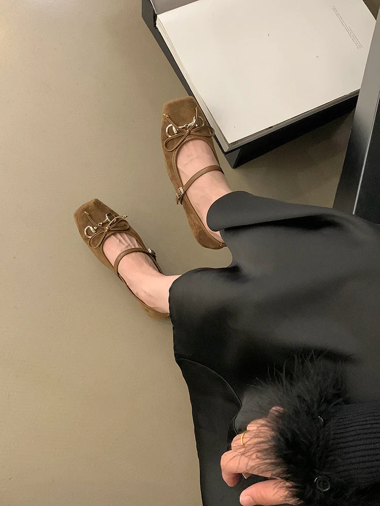 Shoes Woman 2024 Square Toe Autumn Elegant Female Footwear New Fall Summer Moccasin Dress Mary Janes Shoes Woman 2024 Female Foo