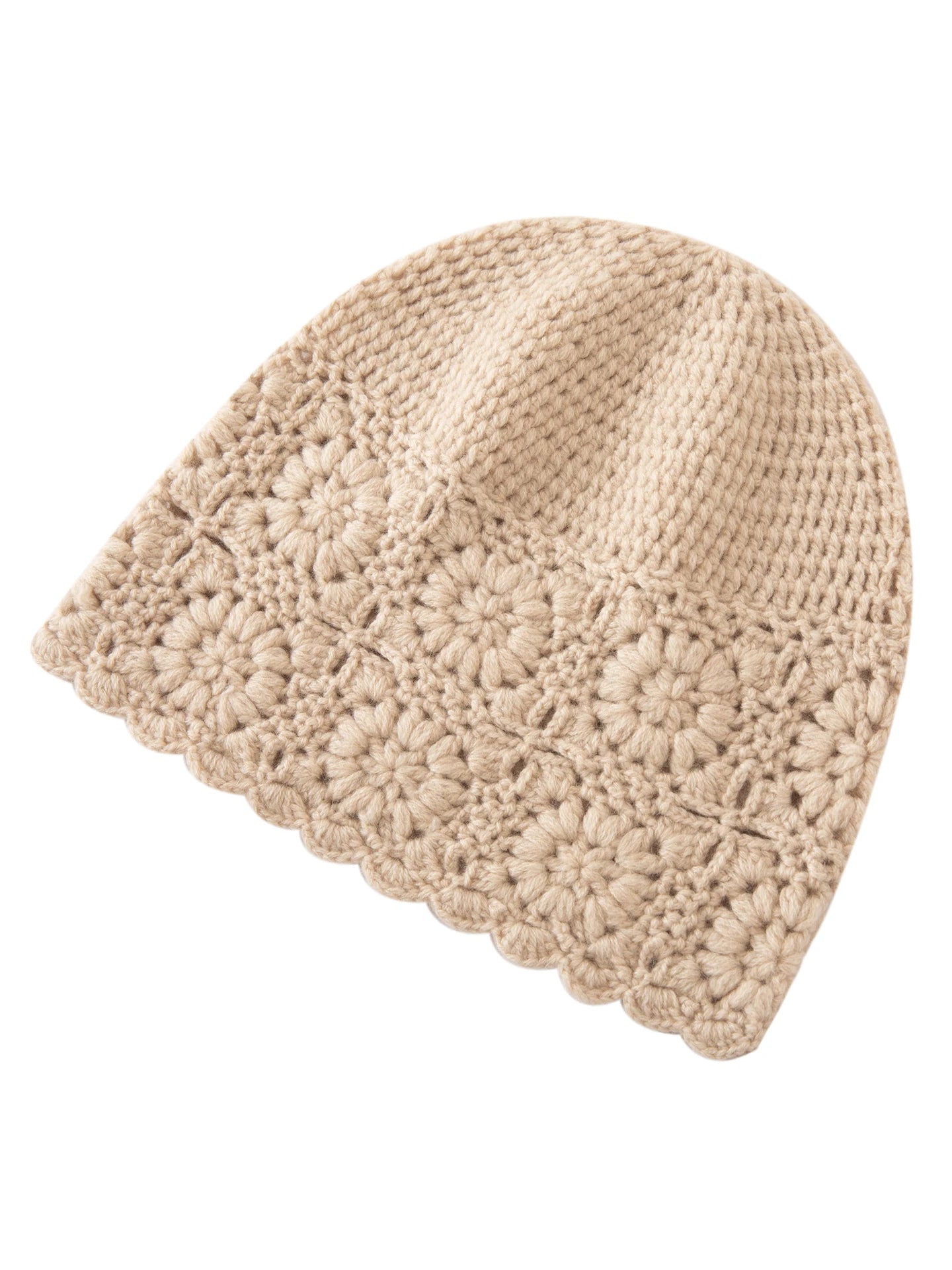 Handmade woolen lady's hat for warmth and leisure, extremely soft