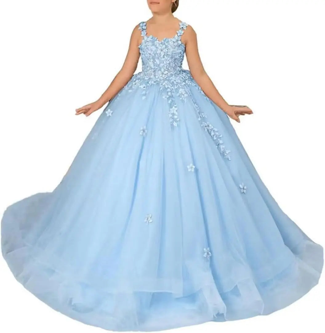 Kingbridal Flower Girl Dresses for Wedding Lace Princess First Communion Formal Dresses Tulle Pageant Ball Gowns Princess Dress