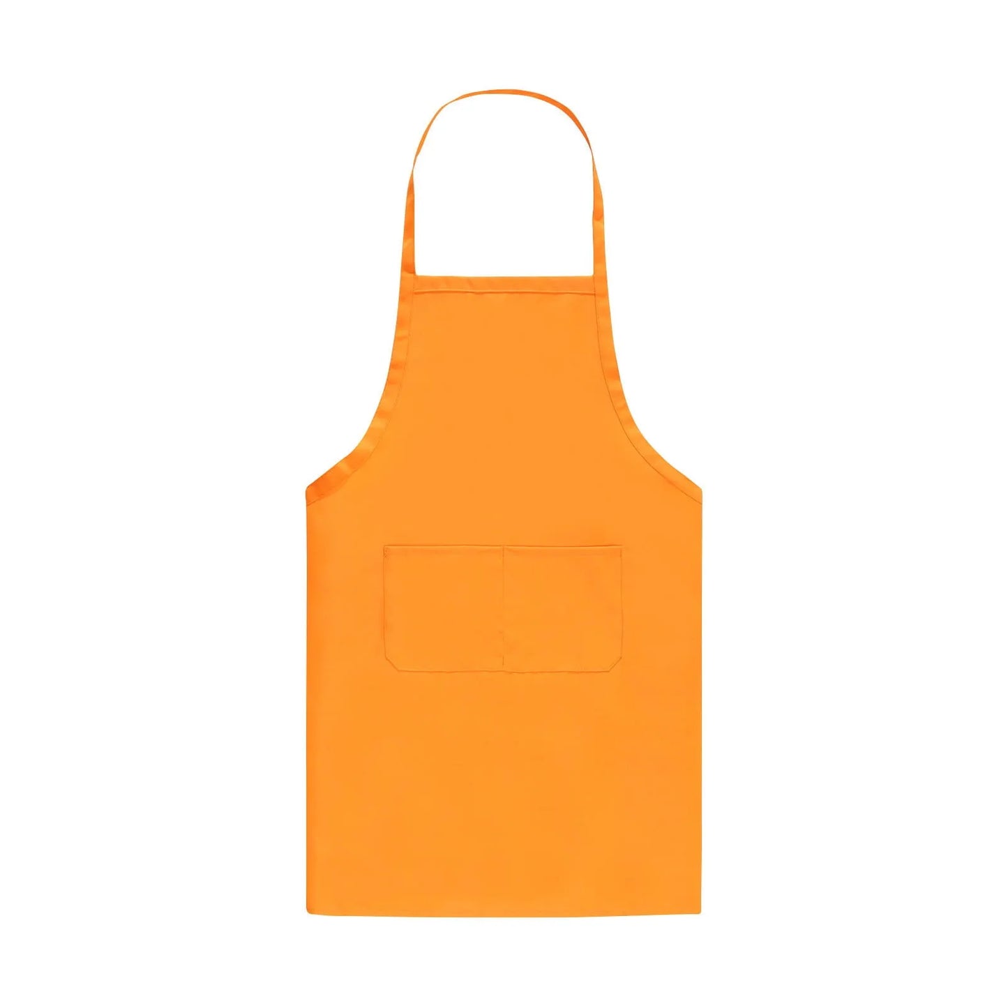 Men Women Plain Apron with Double Pockets Waterproof Cooking Aprons Chef Waiter Barbecue Hairdresser Apron Kitchen Supplies