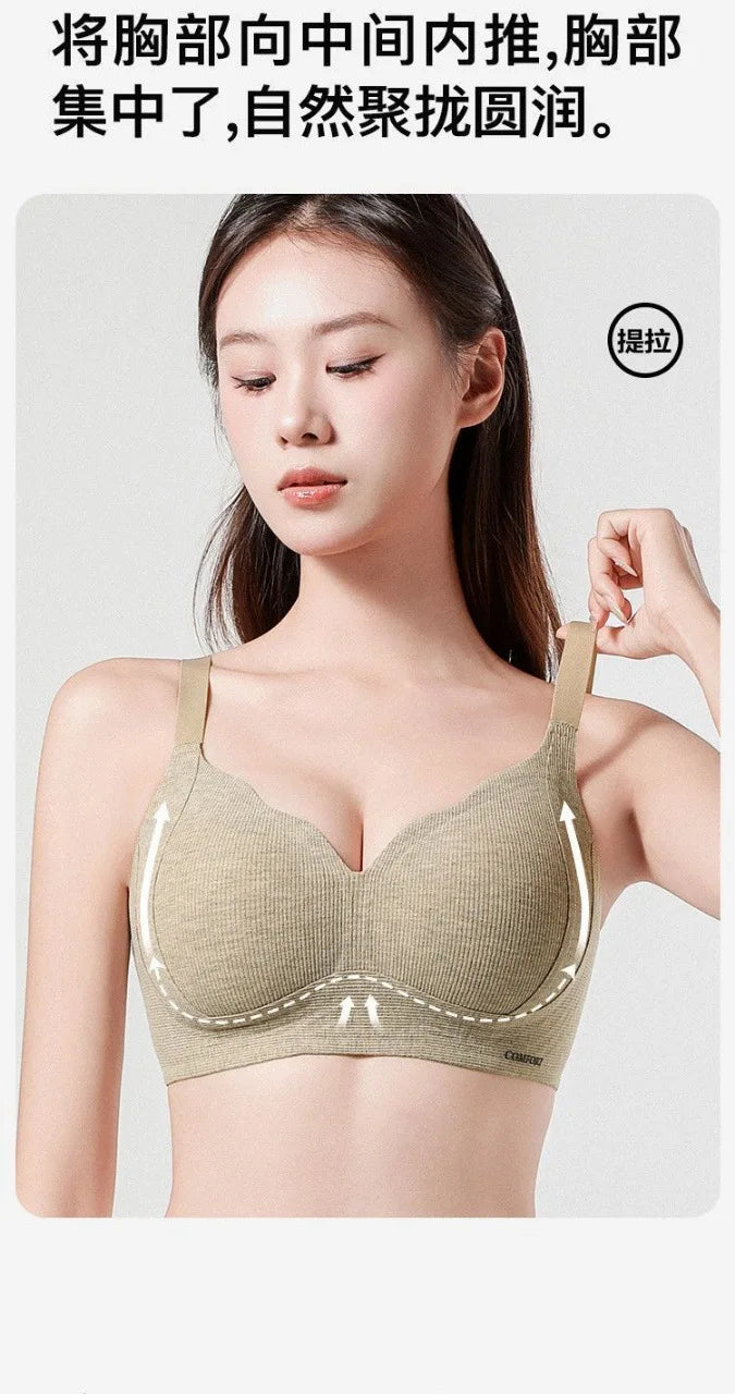 Wireless Lightly Lined Bra for Women Small Bust Support Anti Sagging Flexible Comfort Everyday Wear Enhancement S-XL BANERDANNI