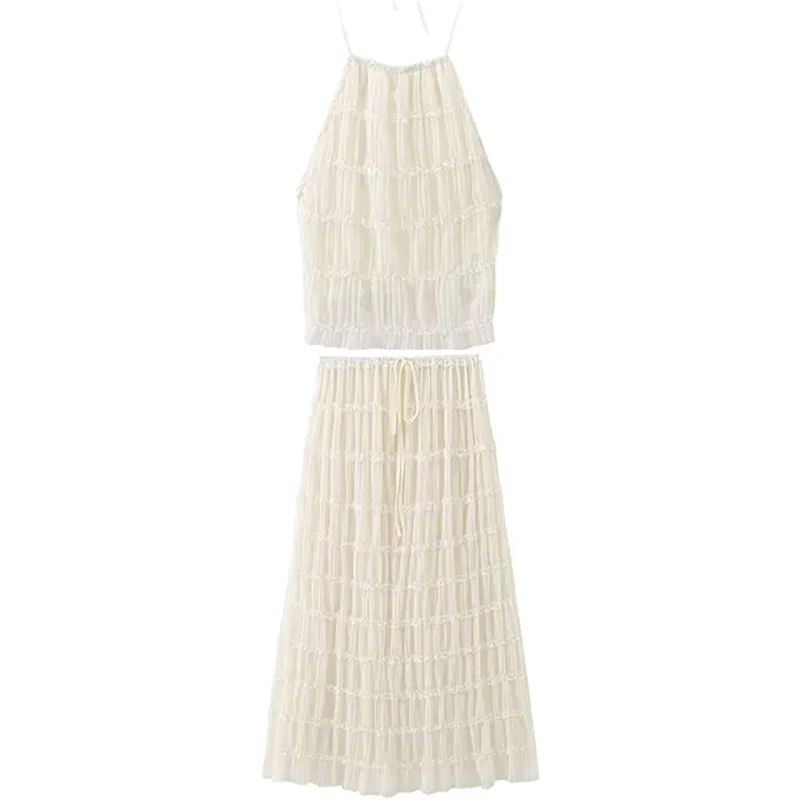 Maternity Dress for Showers - Sexy Pleated camisole Skirt Fashion Neck Hanging Vest for   Pregnant Women's Photography Dress
