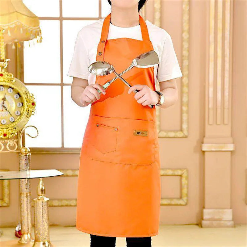 Fashion Canvas Kitchen Aprons For Woman Men Chef Work Apron For Grill Restaurant Bar Shop Cafes Beauty Nails Studios Uniform
