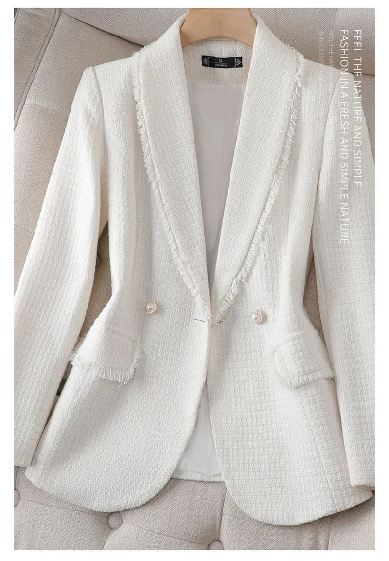 Blazer Women New Fashionable Elegant All-match Simple Classic Design Casual Office Lady Button Temperament Thin Coat