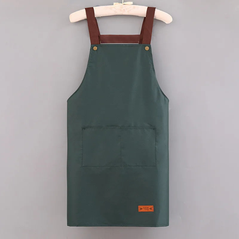 Kitchen Waterproof And Oil-resistant Apron, Work Uniform For Both Men And Women In The Catering Industry, Customizable Logo Prin