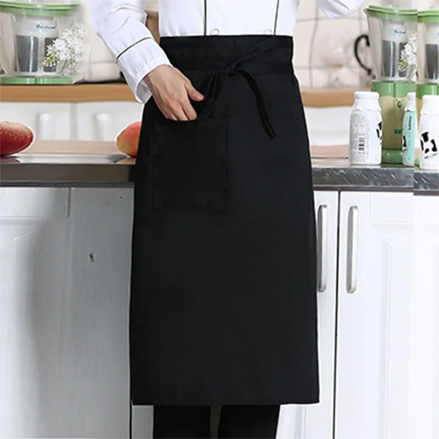 Black Men Kitchen Apron Striped Chef Cleaning Accessories Women Useful Cooking Grid Adjustable colorful apron catering