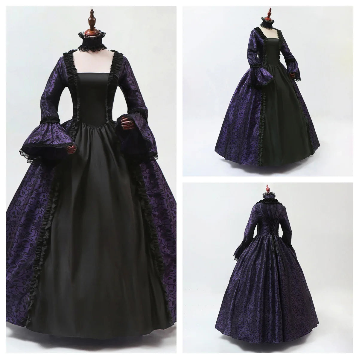 Victorian Era Gown - Medieval Court Dress with Corset