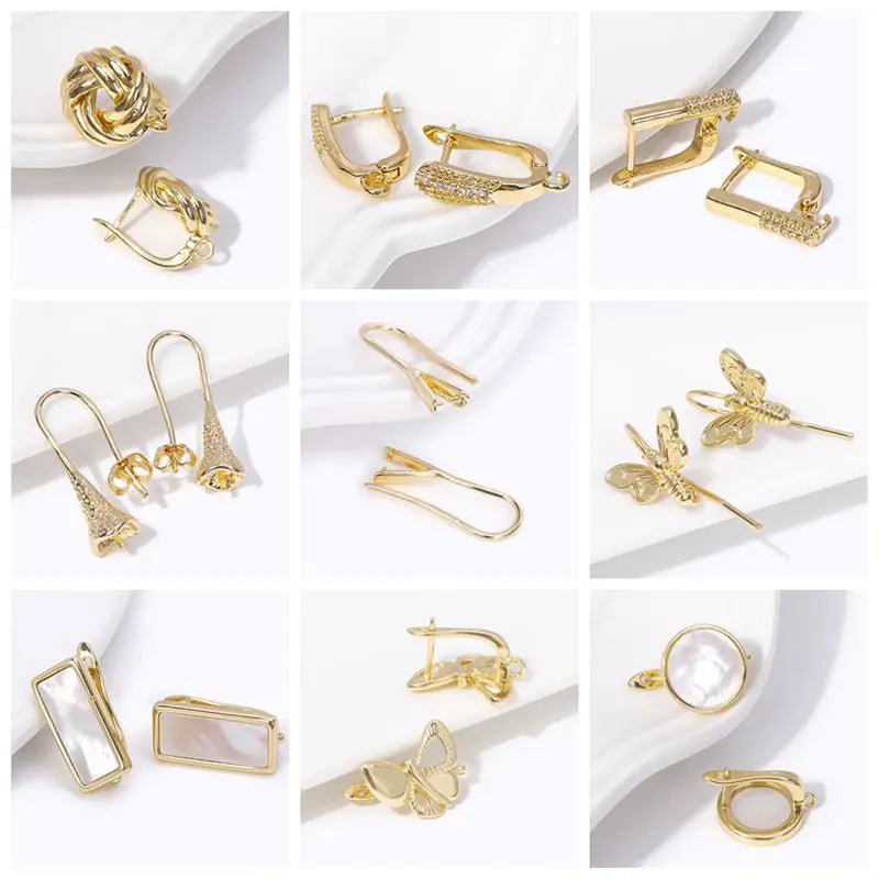 Wholesale 18K Gold Plated Brass 6/8/10/12MM Round Twist Closed Ring Connectors Accessories For DIY Jewelry Making Supplies
