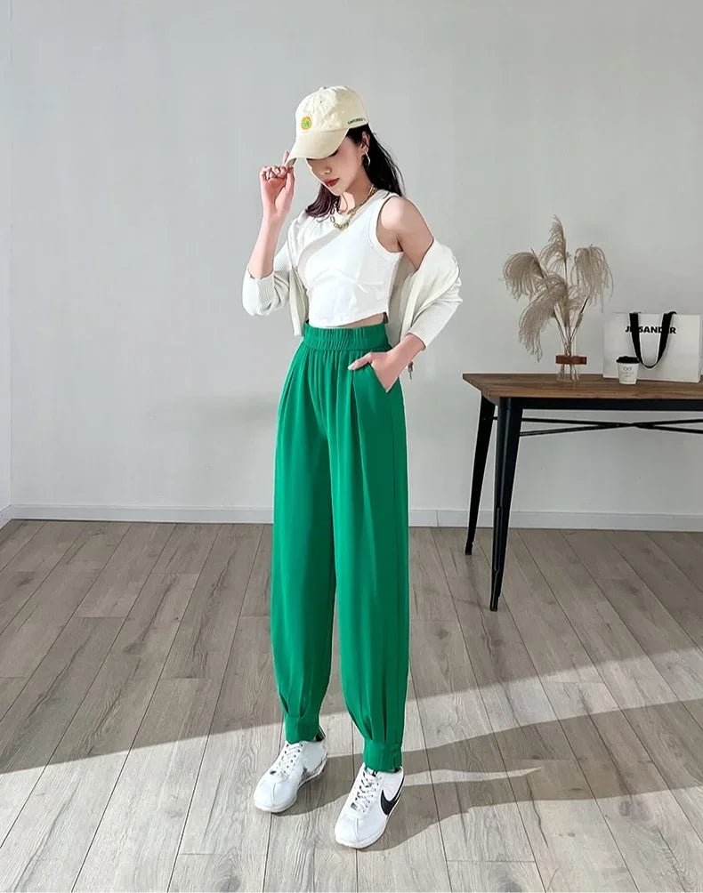 Female Trousers New In Pencil Women's Harem Pants Xxl Trends 2025 Outfits High Quality One Size Chic and Elegant Original G 90s