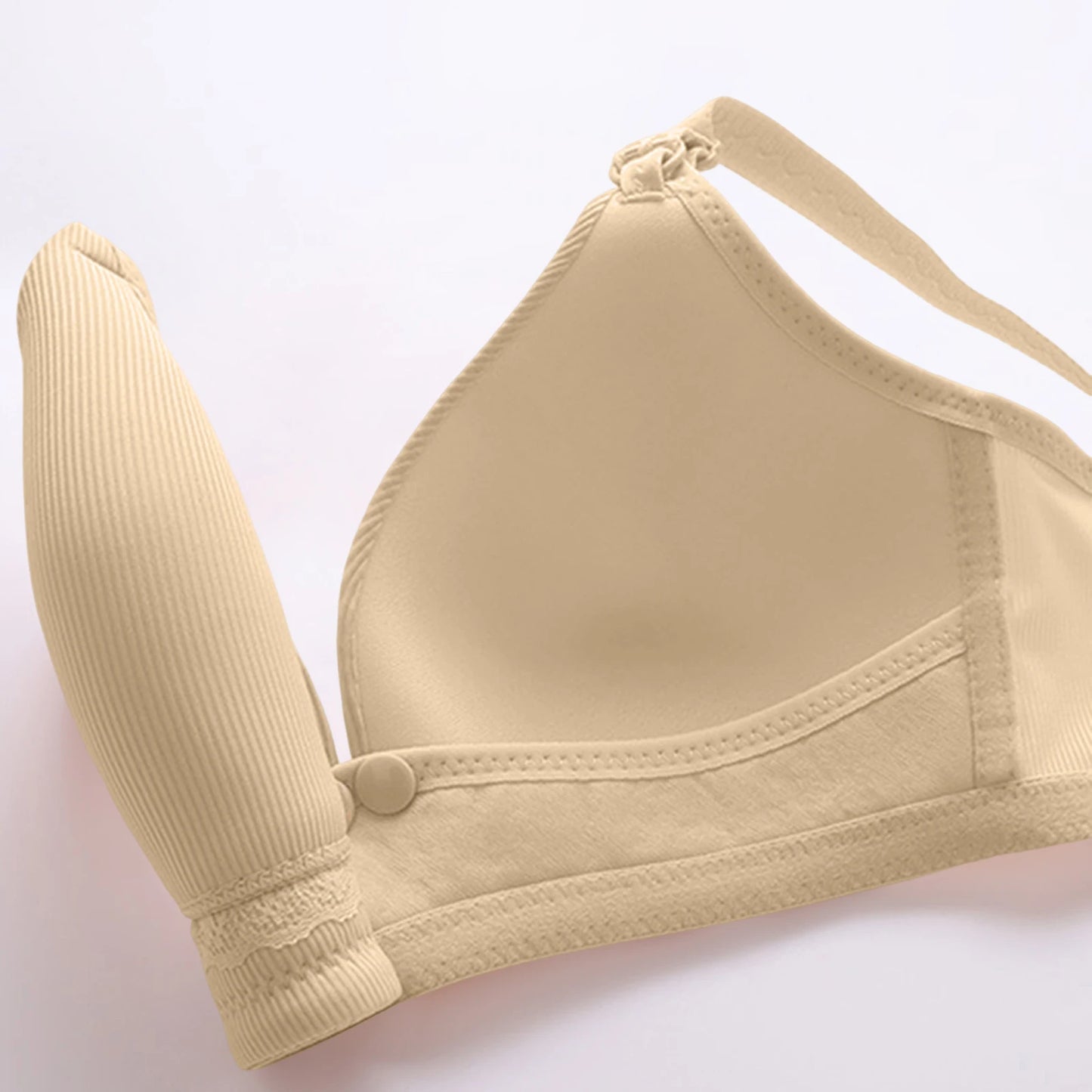 Maternity Nursing Bra for Women Soft Wireless Comfortable Support Front Opening Breathable Seamless Feeding Bra Postpartum Wear