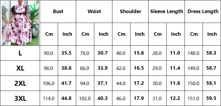 Elegant Printed Dresses for Woman V Neck Ruffles Sleeve Belt Waisted Ankle Length Luxury Birthday Party Dinner Vestidos Mujer