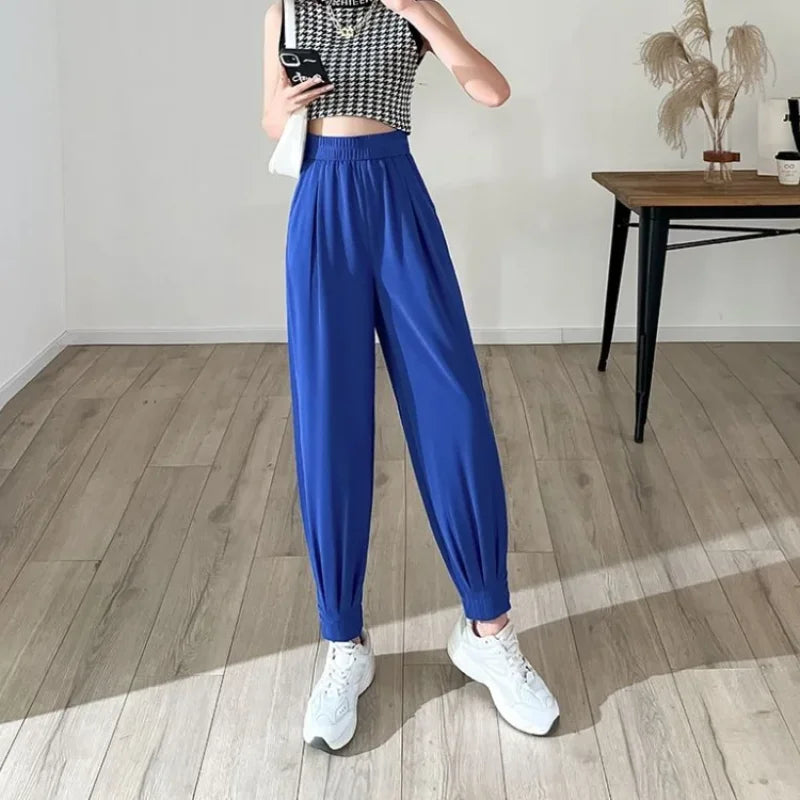 Female Trousers New In Pencil Women's Harem Pants Xxl Trends 2025 Outfits High Quality One Size Chic and Elegant Original G 90s
